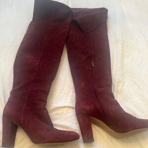 Banana Republic knee high boots (Maroon suede)